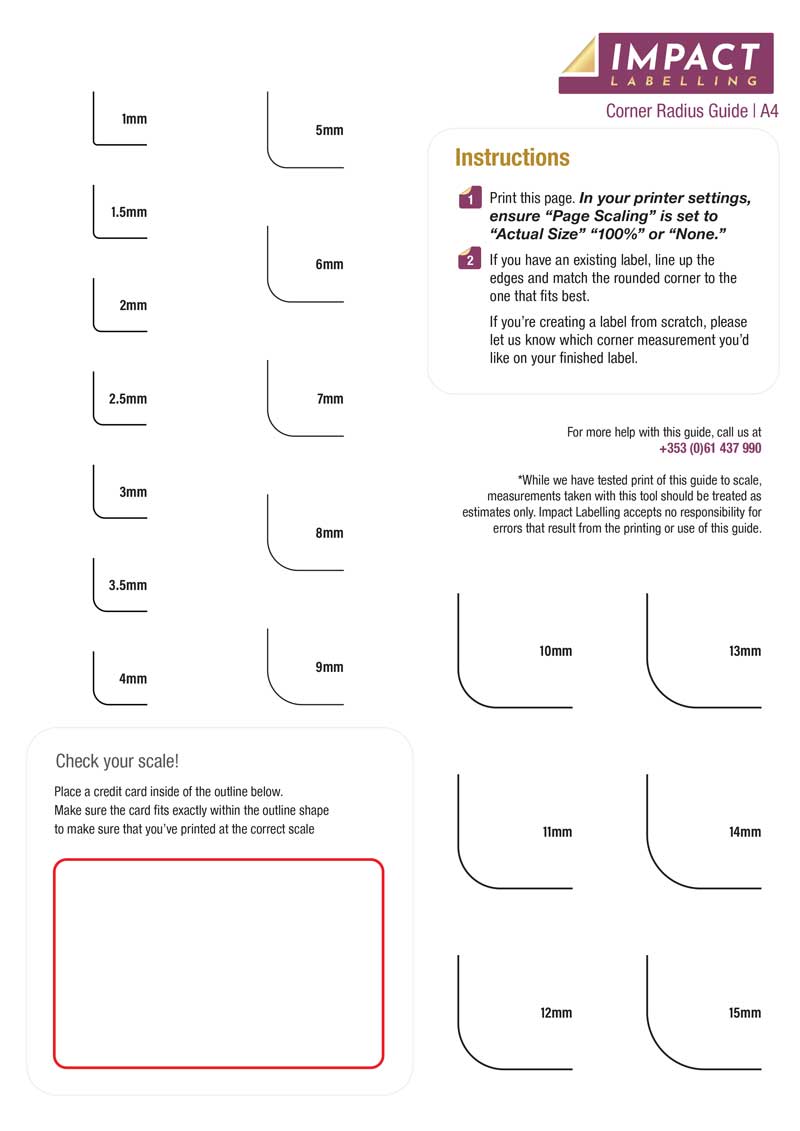 Corner Radius Guide